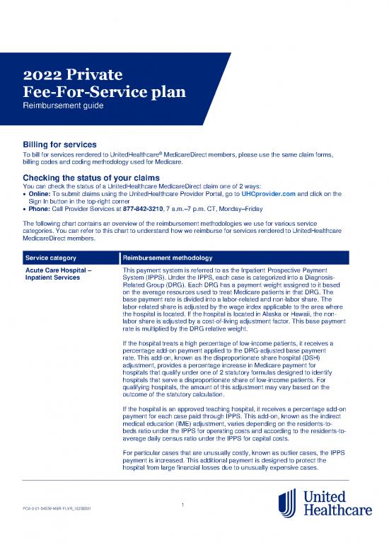 picture_Private Fee For Service Plan Reimbursement Guide