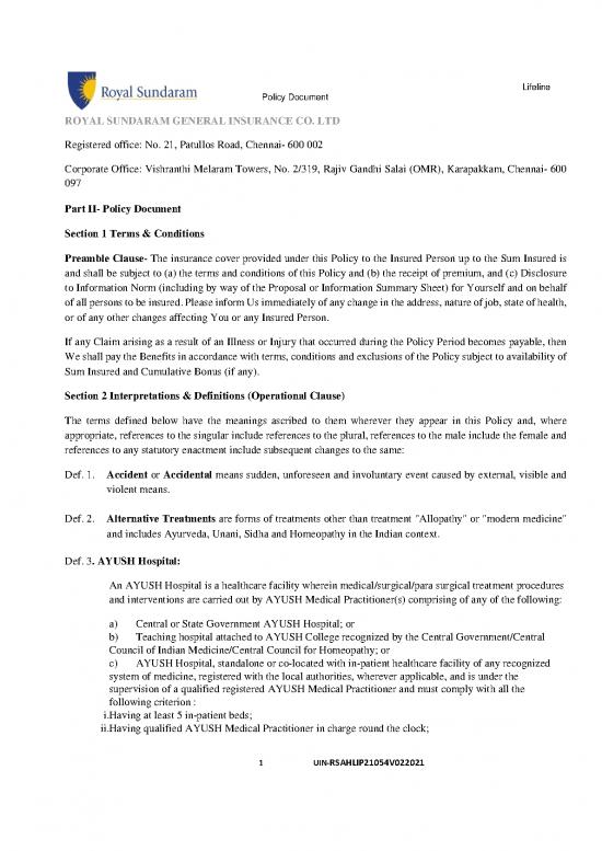 picture1_Royal Sundaram General Insurance Policy Pdf 44516 | Rsahlip21054v022021