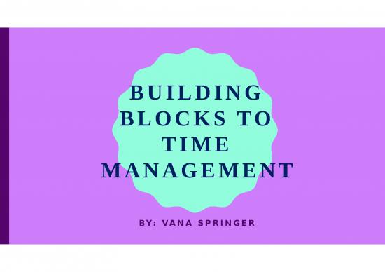 picture Time Management Ppt 46695 | Session 3 Building Blocks