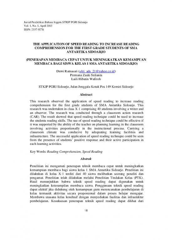 picture Jurnal Pendidikan Pdf 45876 | Speed Reading To Increase Reading Comprehension For The First Grade Students Of Sma Antartika Sidoarjo picture Jurnal Pendidikan Pdf 45876 | Speed Reading To Increase Reading Comprehension For The First Grade Students Of Sma Antartika Sidoarjo