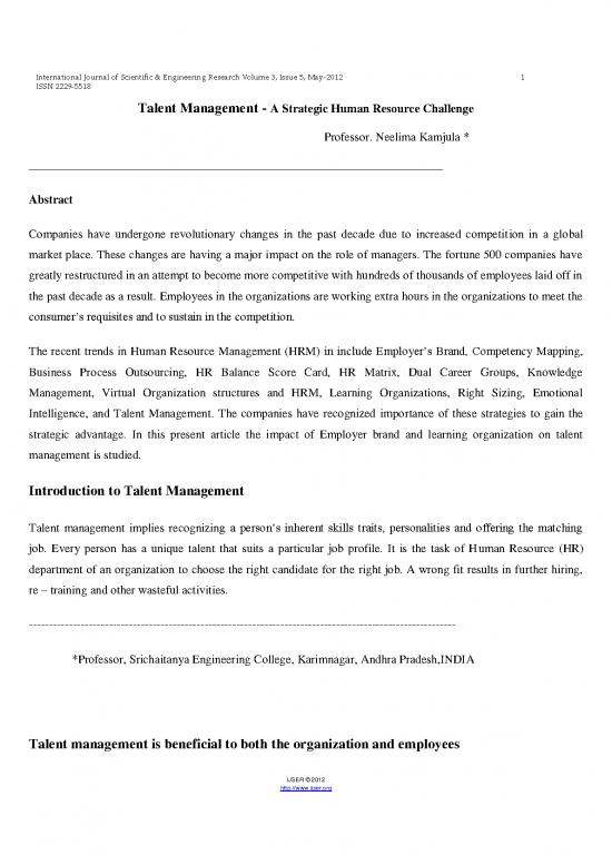 picture Research Pdf 45384 | Talent Management A Strategic Human Resource Challenge