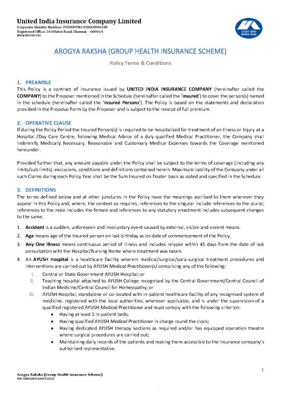 picture Arogya Raksha Policy Pdf 44527 | Uiihlgp21444v022021