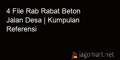 picture 4 File Tentang Rab Rabat Beton Jalan Desa Yang Bisa Di Download Saat Ini