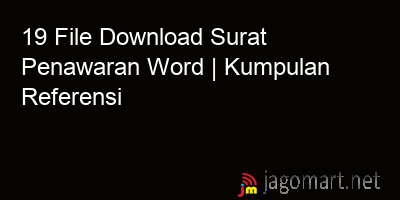 picture 19 File Tentang Download Surat Penawaran Word Yang Bisa Di Download Saat Ini