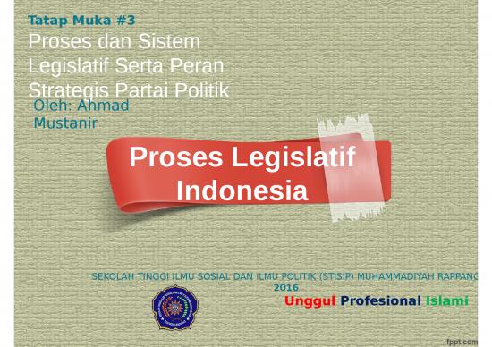 Proses Legislatif Indonesia - Proses Dan Sistem Legislatif Serta Peran ...