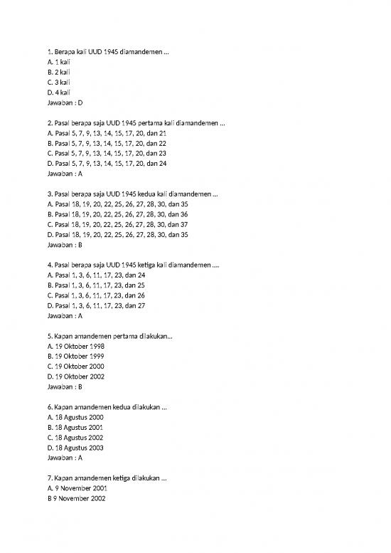 picture Soal Latihan Cpns - Uud 1945