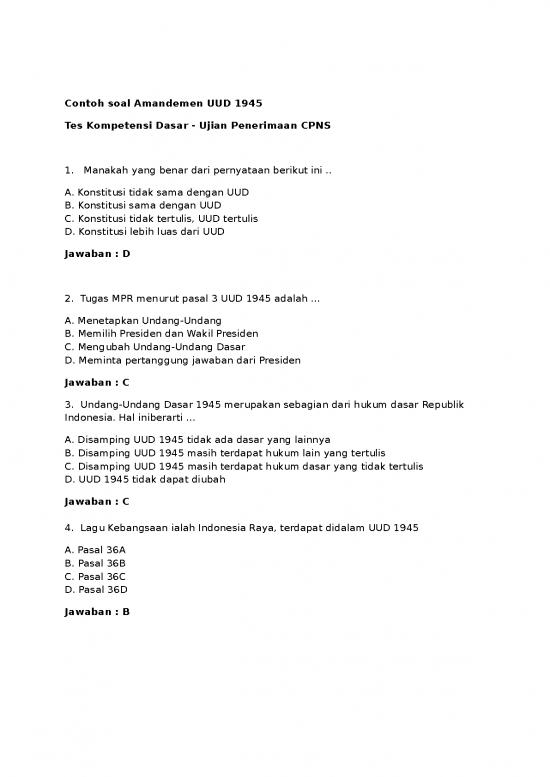 picture Kumpulan Soal Cpns Dan Jawabannya Pdf 5050 | Soal Latihan Cpns 2015 - Contoh Soal Amandemen Uud 1945 picture Kumpulan Soal Cpns Dan Jawabannya Pdf 5050 | Soal Latihan Cpns 2015 - Contoh Soal Amandemen Uud 1945