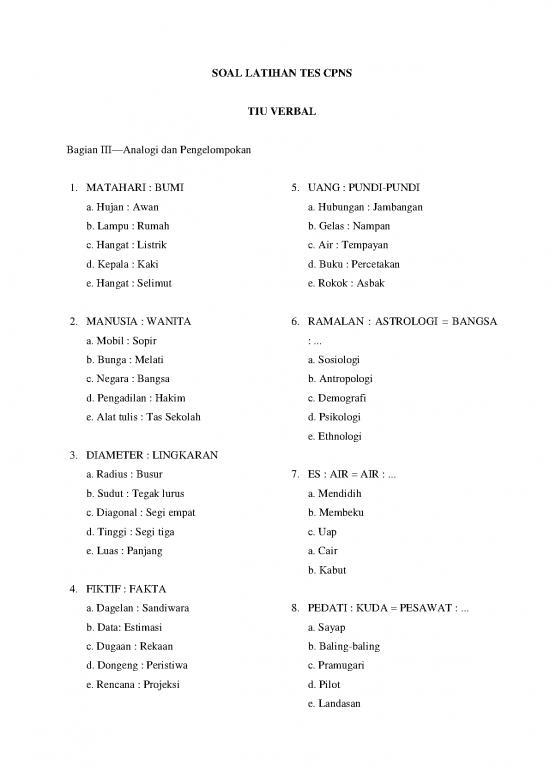 Kumpulan Soal Cpns Pdf: Belajar untuk Meningkatkan Peluang Lolos Seleksi CPNS Kumpulan Soal Cpns Pdf: Belajar untuk Meningkatkan Peluang Lolos Seleksi CPNS