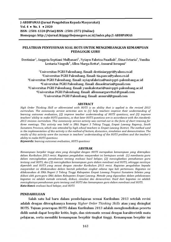 picture Download Jurnal Gratis Pdf 5111 | Soal Pedagogik - Pelatihan Penyusunan Soal Hots Untuk Mengembangkan Kemampuan Pedagogik Guru