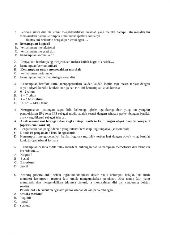 picture Soal Pedagogik - Soal Ppg 2018 Kompetensi Pedagogik