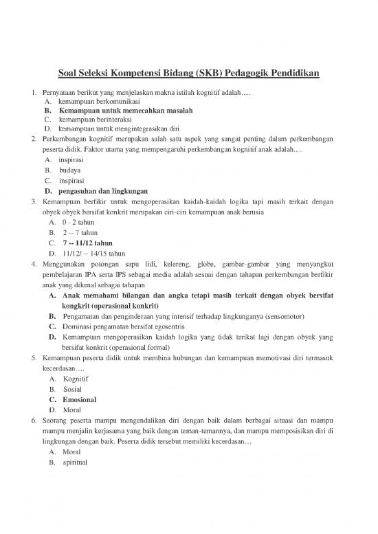 picture1_Contoh Soal Skb Pdf 5116 | Soal Pedagogik - Soal Seleksi Kompetensi Bidang Skb Pedagogik Pendidikan