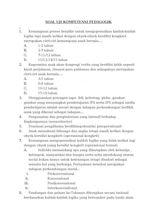 picture Soal Pedagogik - Soal Uji Kompetensi Pedagogik