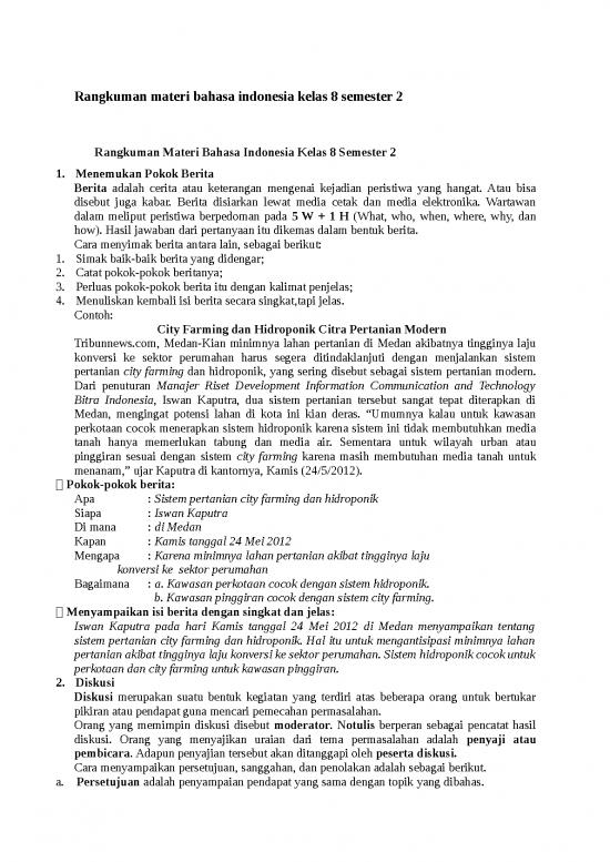 picture Materi Kelas 8 Semester 2 - Rangkuman Materi Bahasa Indonesia