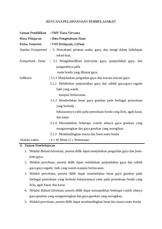 picture_Presentasi Usaha 5360 | Materi Kelas 8 Smp Ipa - Rencana Pelaksanaan Pembelajaran Materi Gaya