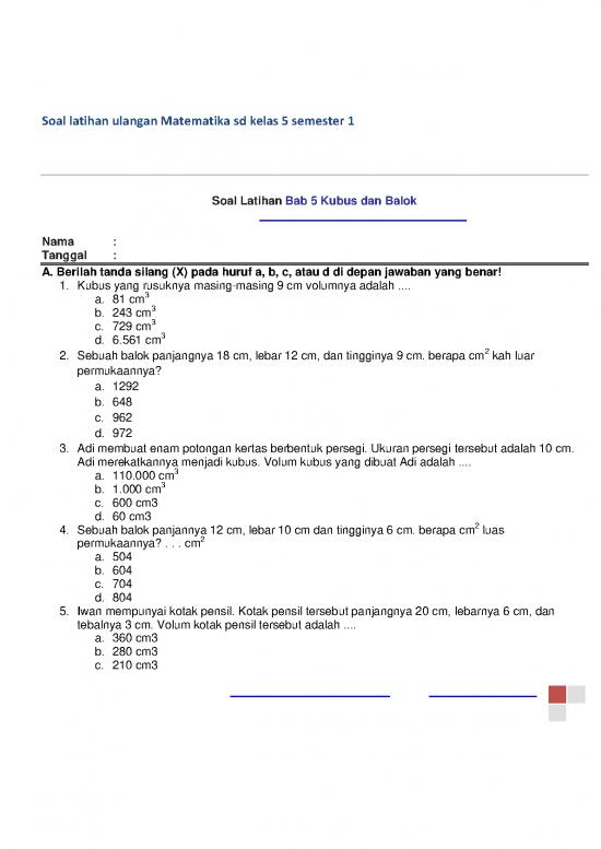 picture_Matematika Pdf 5405 | Soal Matematika Kelas 5 Semester 1 Sd - Soal Latihan Ulangan Matematika