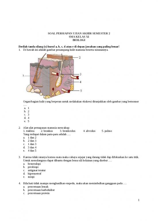 picture_Soal Ujian Kelas 11 Sma - Biologi Persiapan Ujian Akhir Semester 2