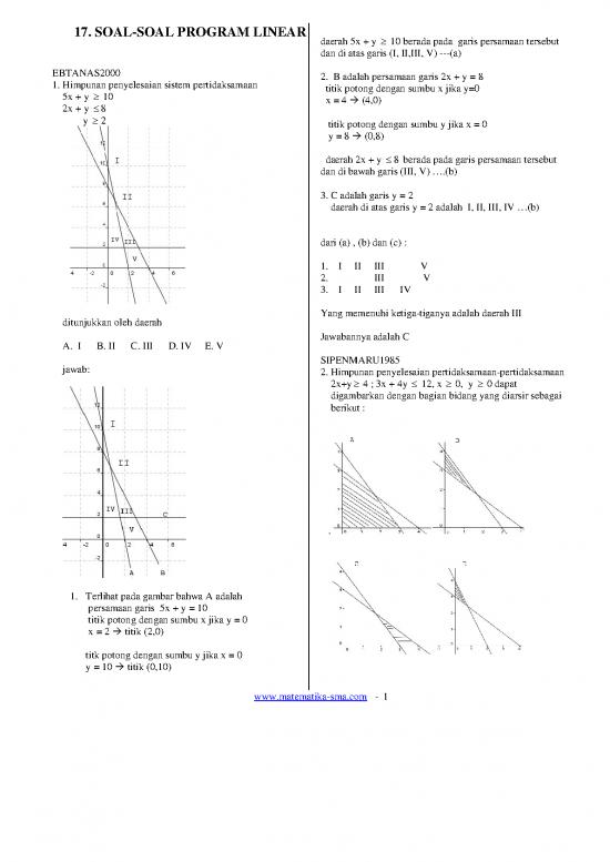 picture_Contoh Soal Himpunan Dan Penyelesaiannya Pdf 5450 | Soal Ujian Kelas Sma - Soal-soal Program Linear Matematika