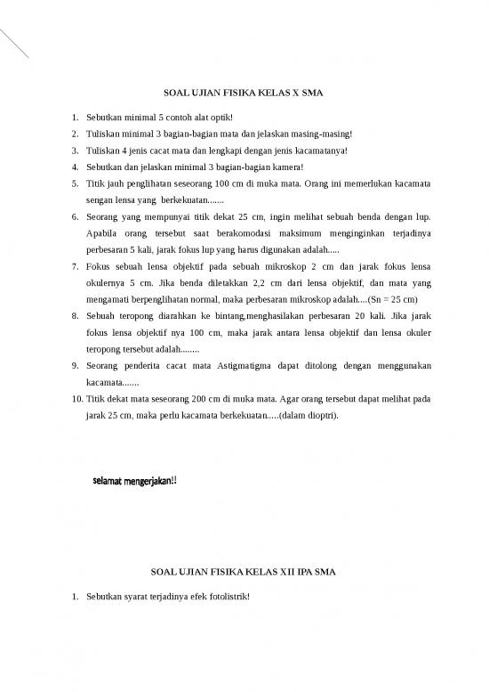 picture Bagian Mikroskop Dekat Dengan Mata 5484 | Soal Ujian Kelas 10 Sma - Soal Ujian Fisika