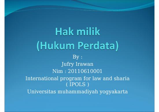 picture_Hak Milik - Hukum Perdata