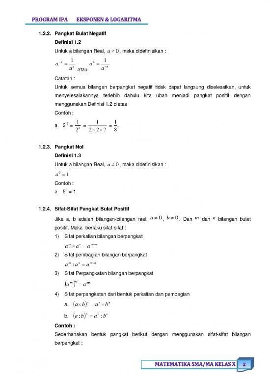 Pembelajaran Pdf 5230 | Materi Kelas 10 Ipa Sma - Eksponen Dan Logaritma