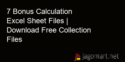 picture 7 Bonus Calculation Excel Sheet Files | Download Free Collection Files
