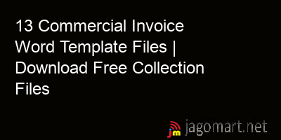 picture 13 Commercial Invoice Word Template Files | Download Free Collection Files