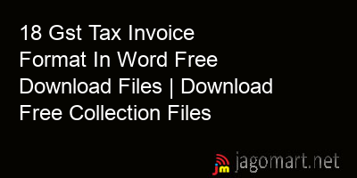 picture 18 Gst Tax Invoice Format In Word Free Download Files | Download Free Collection Files