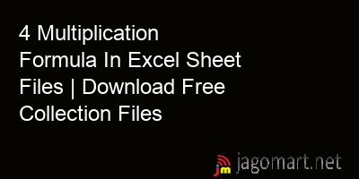 4 Multiplication Formula In Excel Sheet Files | Download Free ...