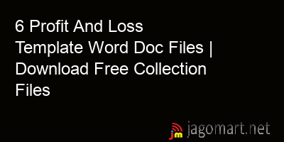 picture 6 Profit And Loss Template Word Doc Files | Download Free Collection Files