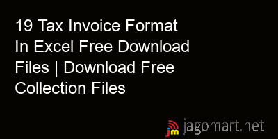 picture 19 Tax Invoice Format In Excel Free Download Files | Download Free Collection Files