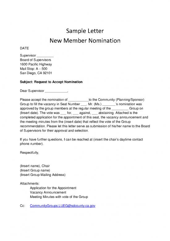 Letter Pdf 47909 | Principals Teacher Of The Year Nomination Letter