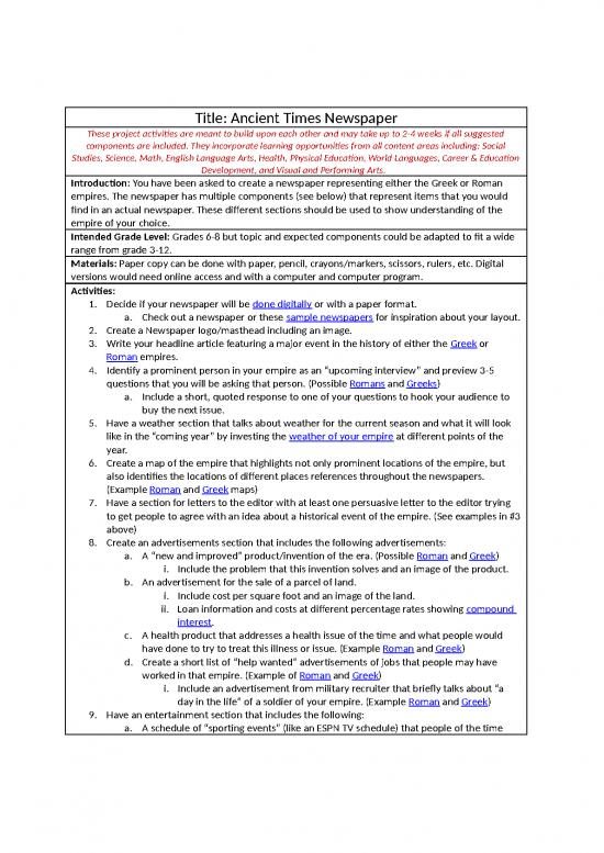 picture Ms Word Newspaper Template 47406 | Ancient Times Newspaper In Template