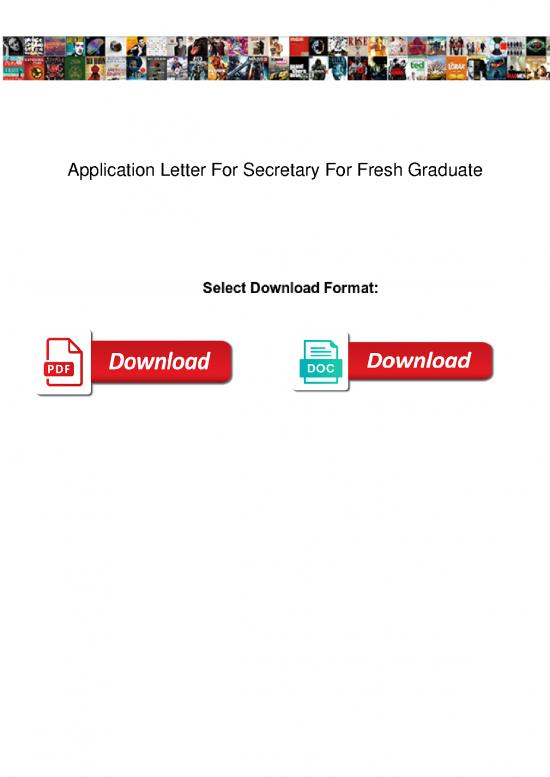 application letter for secretary for fresh graduate