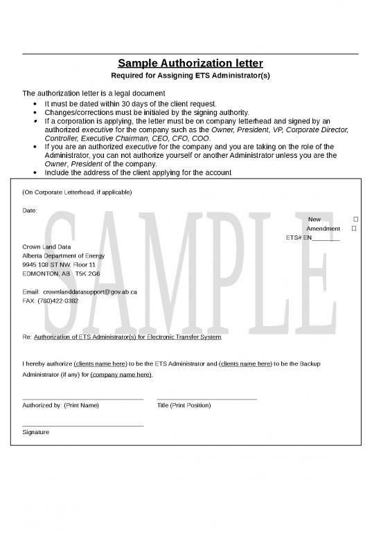 picture Authority Letter Format Word 48251 | Authorization Letter