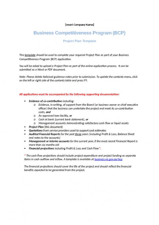 Application Format Pdf 47128 | Business Competitiveness Program Project ...