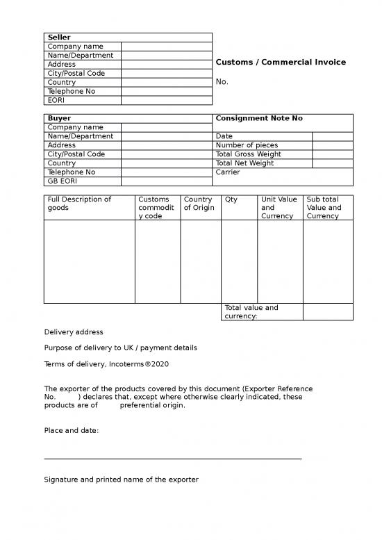 picture Invoice Template Word 47353 | Commercial Invoice Uk  Kaeytoessae Britannian Liikenteessae  Data