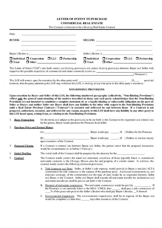 picture Letter Pdf 47626 | Commercial Letter Of Intent To Purchase
