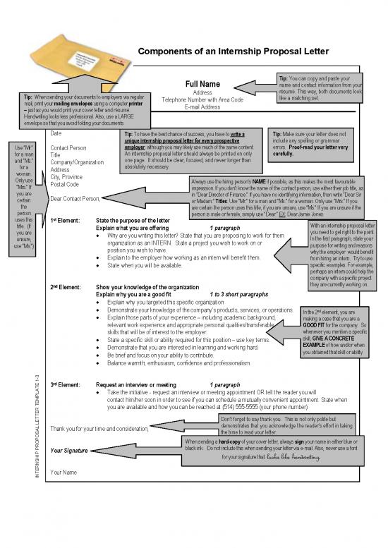 picture1_Letter Pdf 48514 | Components Of Internship Proposal Letter