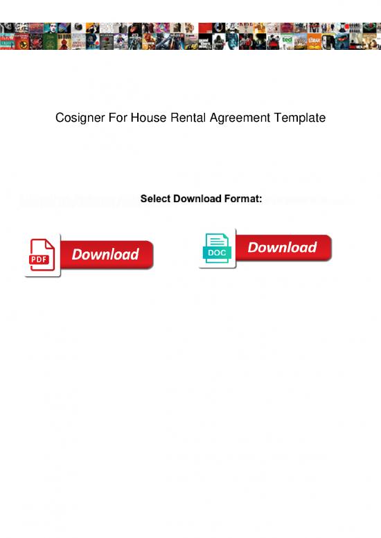 Lease Agreement Pdf 47615 Cosigner For House Rental Agreement Template