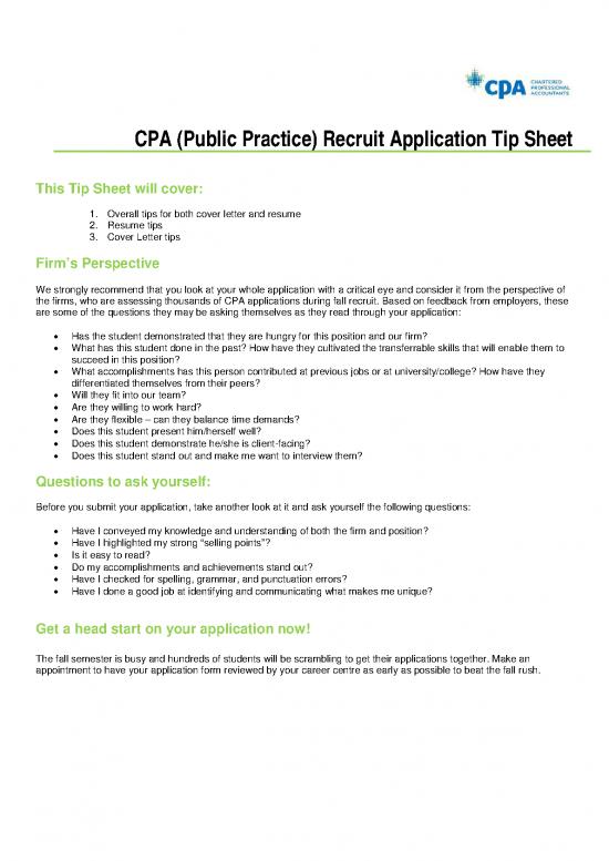 picture Letter Pdf 49211 | Cpa Public Practice Recruit   Application Tip Sheet 128342
