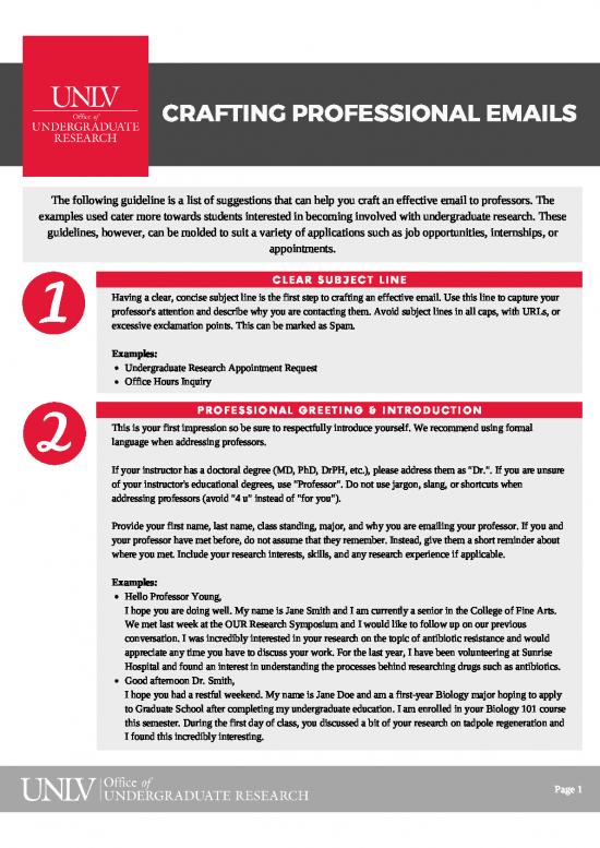 Professional Email Samples Pdf 49252 Crafting Professional Emails Professional Email Samples Pdf 49252 Crafting Professional Emails