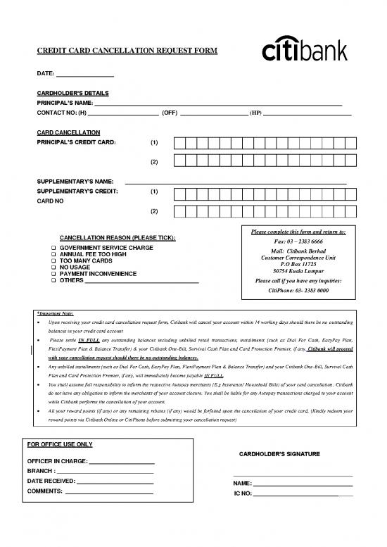 picture_Credit Card Cancellation