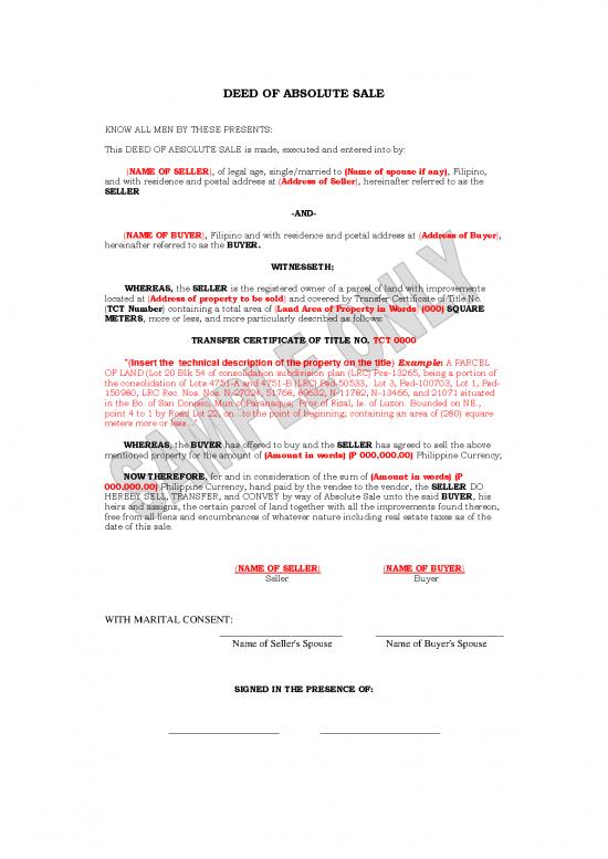picture1_Deed Of Sale Of Land Pdf 48847 | Deedofabsolutesale1