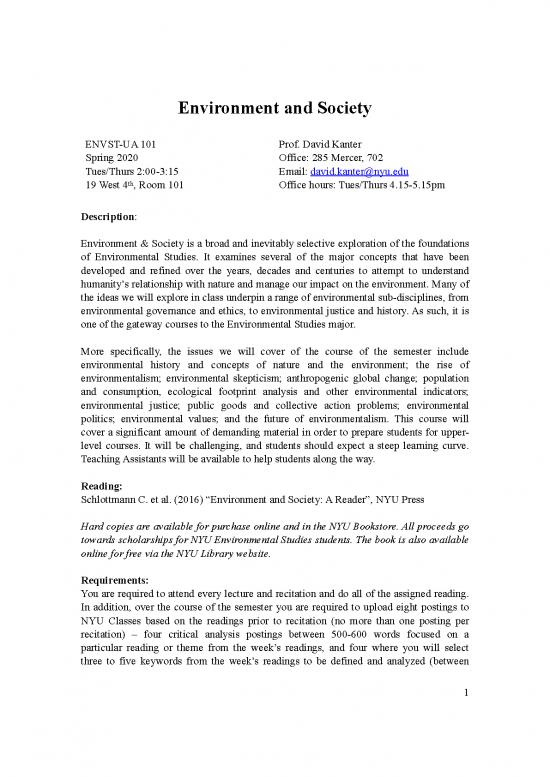 picture_The Environment Pdf 49407 | Envst Ua 001 Environment And Society Kanter S20