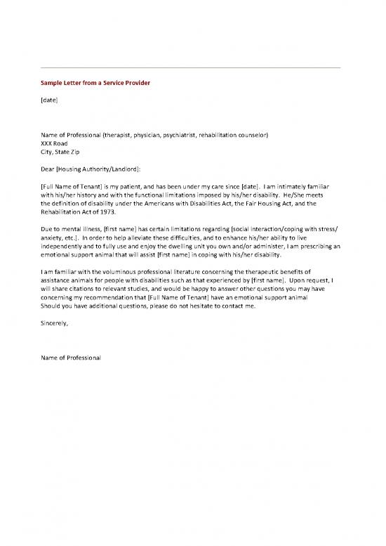 Letter Pdf 48425 Esa Sample Letter