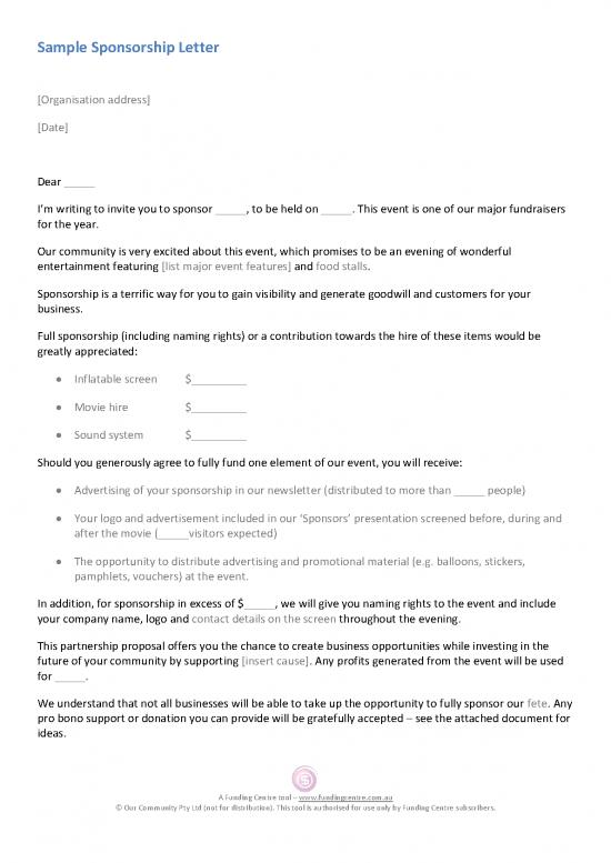 picture Letter Pdf 47770 | Events Tool Sponsorship Letter