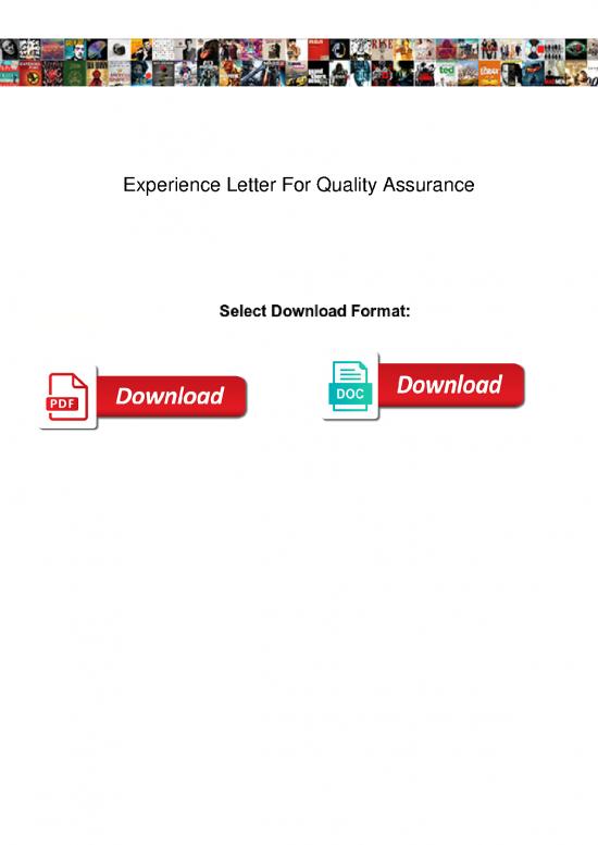 picture Letter Pdf 47720 | Experience Letter For Quality Assurance