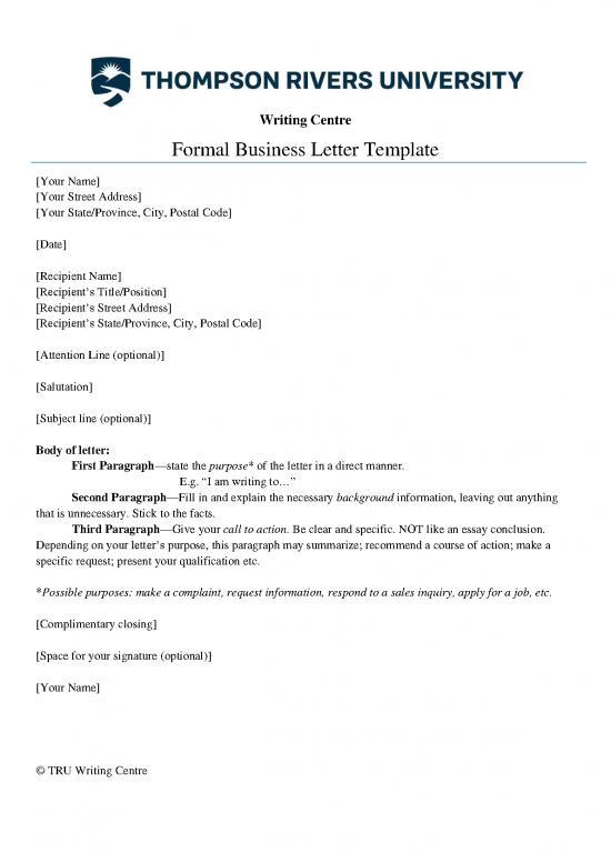 picture Letter Pdf 49212 | Formal Business Letter Template30239