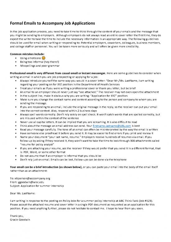 picture Letter Pdf 47917 | Formal Emails To Accompany Job Applications