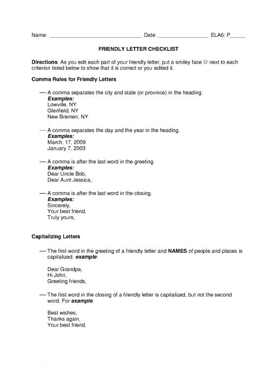 picture_Letter Pdf 49102 | Friendly Letter Checklist